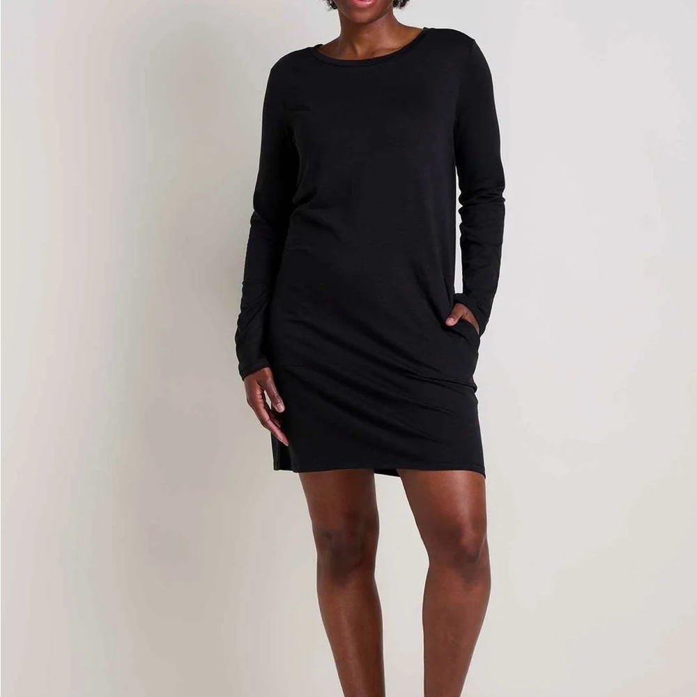 Toad & Co size small black Winmore II mini dress - Picture 3 of 7